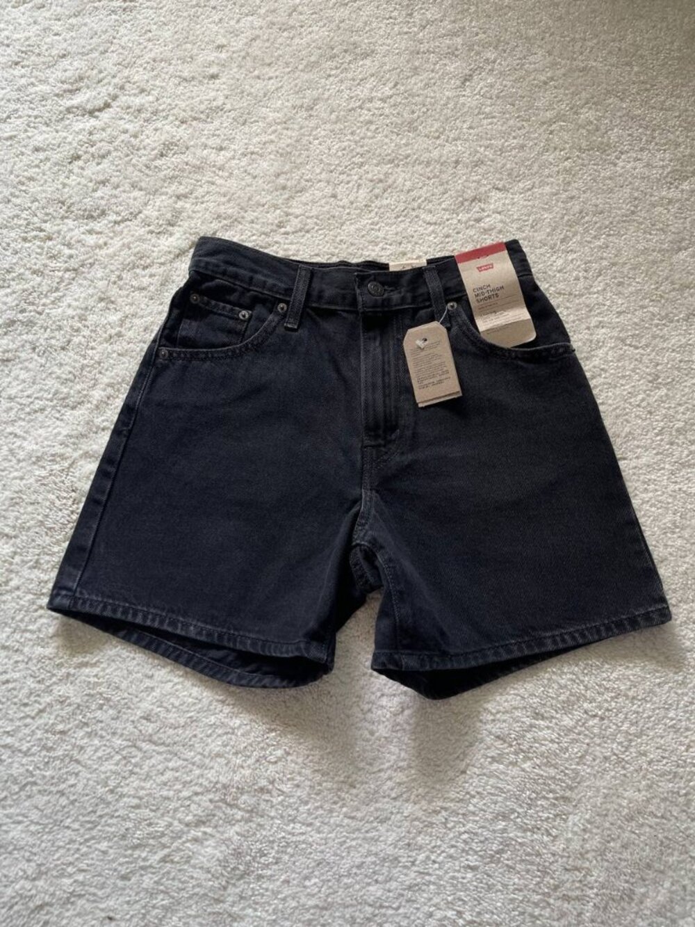 NWT Levi's Cinch High Rise Denim Shorts Size 25